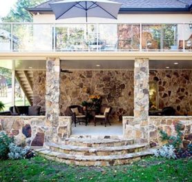 2nd Level Deck with Duradek Keeps Patio Below Dry